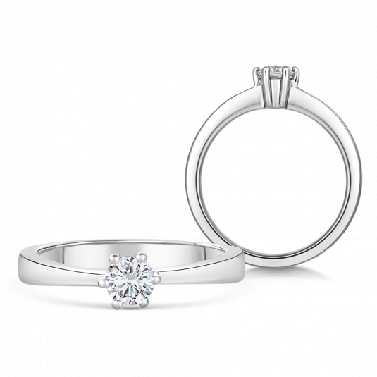 SOFIA DIAMONDS zlatý zásnubní prsten s diamantem 0,25 ct prsten BDRB00070WG