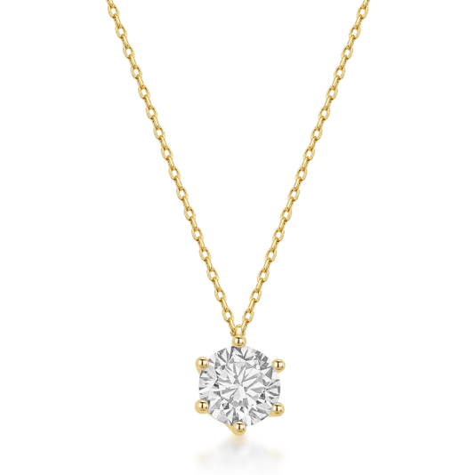 SOFIA DIAMONDS zlatý náhrdelník s laboratorním diamantem 1,00 ct DE/VS+ náhrdelník LABGPD22215YG