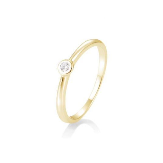 SOFIA DIAMONDS prsten ze žlutého zlata s diamantem 0,05 ct prsten BE41/85771-6-Y