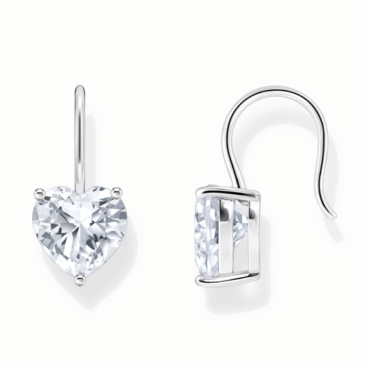 THOMAS SABO náušnice White heart náušnice H2288-051-14