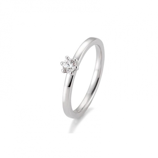 SOFIA DIAMONDS prsten z bílého zlata s diamantem 0,15 ct prsten BE41/05988-W