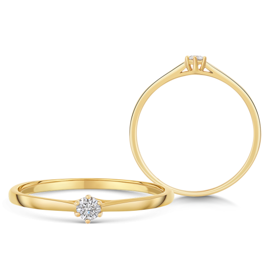 SOFIA DIAMONDS zlatý zásnubní prsten s diamantem 0,08 ct H/I1 prsten UDRG47928Y-H-I1