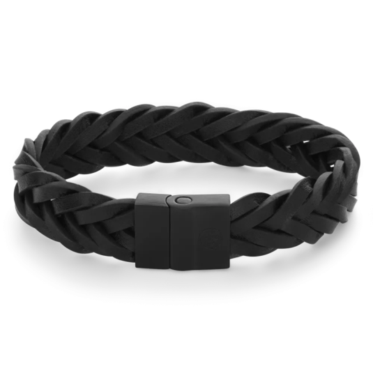 REBEL & ROSE náramek Braided Black Black náramek RR-M0036-B
