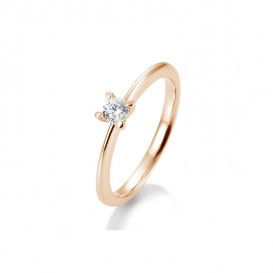 SOFIA DIAMONDS prsten z růžového zlata s diamantem 0,20 ct prsten BE41/05635-R