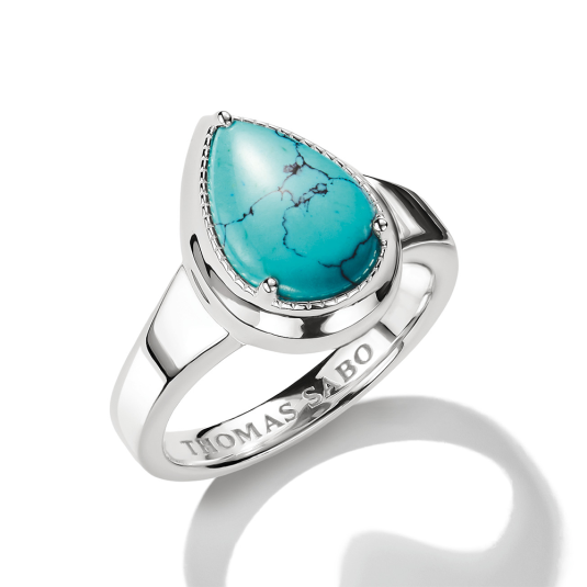 THOMAS SABO prsten Turquoise Teardrop prsten TR2522-404-17