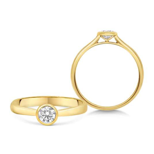 SOFIA DIAMONDS zlatý zásnubní prsten s laboratorním diamantem 0,30 ct DE/VS+ prsten LABGRG110675YG