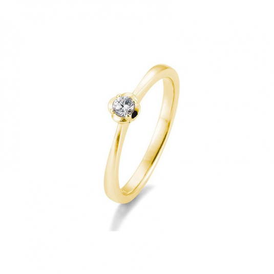 SOFIA DIAMONDS prsten ze žlutého zlata s diamantem 0,10 ct prsten BE41/05951-Y