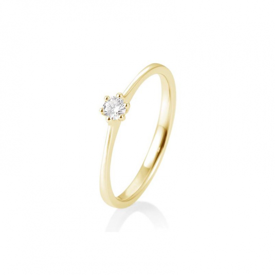 SOFIA DIAMONDS prsten ze žlutého zlata s diamantem 0,10 ct prsten BE41/82144-Y