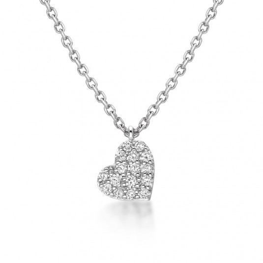 SOFIA DIAMONDS zlatý náhrdelník so srdcom a diamantmi 0,101 ct GEMCS30046-12