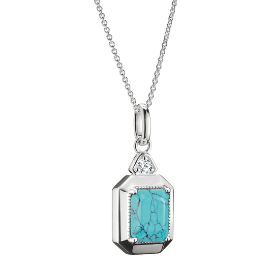 THOMAS SABO náhrdelník Turquoise Octagon náhrdelník KE2366-405-17