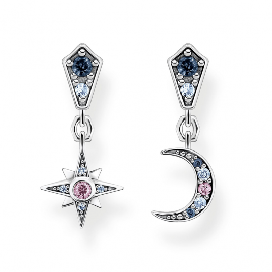 THOMAS SABO náušnice Royalty star & Moon silver náušnice H2207-945-7