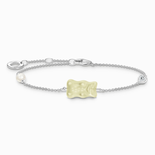 THOMAS SABO x HARIBO náramek White goldbears & pearl náramek A2151-052-14