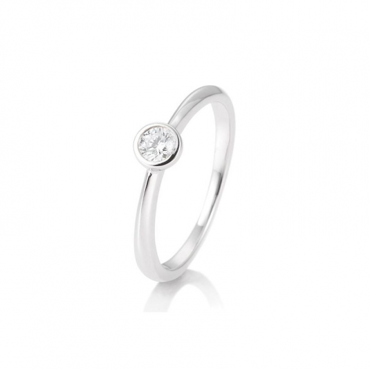 SOFIA DIAMONDS prsten z bílého zlata s diamantem 0,15 ct prsten BE41/85128-6-W