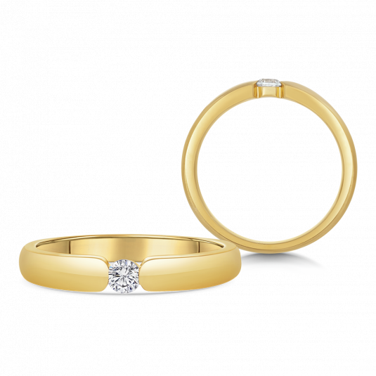 SOFIA DIAMONDS zlatý zásnubní prsten s diamantem 0,13 ct prsten BDRB00073YG