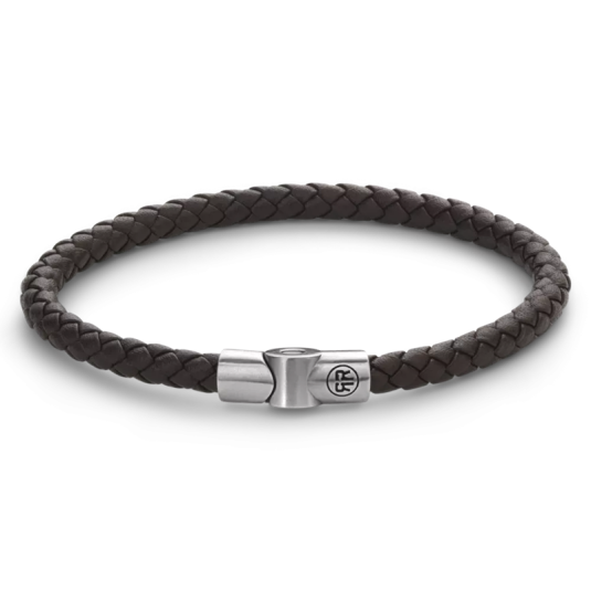REBEL & ROSE náramek Single Round Brown náramek RR-M0041-S