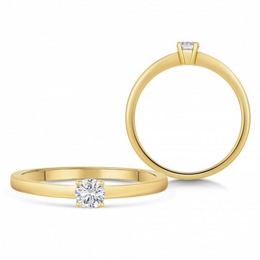 SOFIA DIAMONDS zlatý zásnubní prsten s diamantem 0,20 ct prsten BDRB00064YG