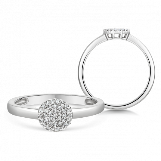 SOFIA DIAMONDS zlatý zásnubní prsten s diamantem 0,10 ct H/I1 prsten UDRG50430W-H-I1