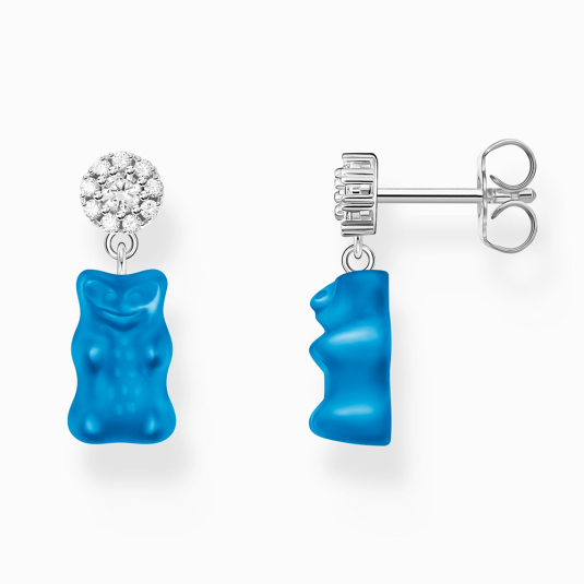 THOMAS SABO x HARIBO náušnice Blue goldbear náušnice H2330-052-1