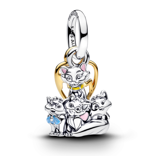 PANDORA Disney pozlacený korálek Aristomačky přívěšek 764465C01
