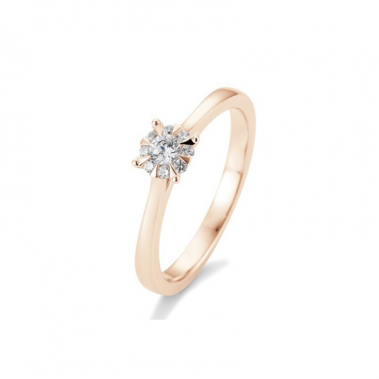 SOFIA DIAMONDS prsten z růžového zlata s diamantem 0,18 ct prsten BE41/05764-R