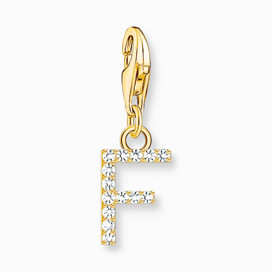 THOMAS SABO přívěsek charm letter F gold přívěšek 1969-414-14