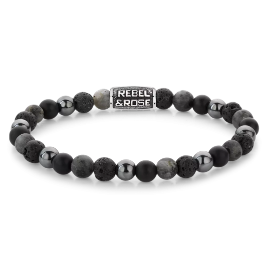 REBEL & ROSE náramek Grey Rocks Vintage náramek RR-60127-V