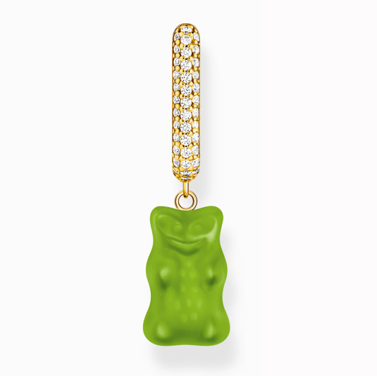 THOMAS SABO x HARIBO kusová náušnice Green goldbear náušnice CR727-414-6