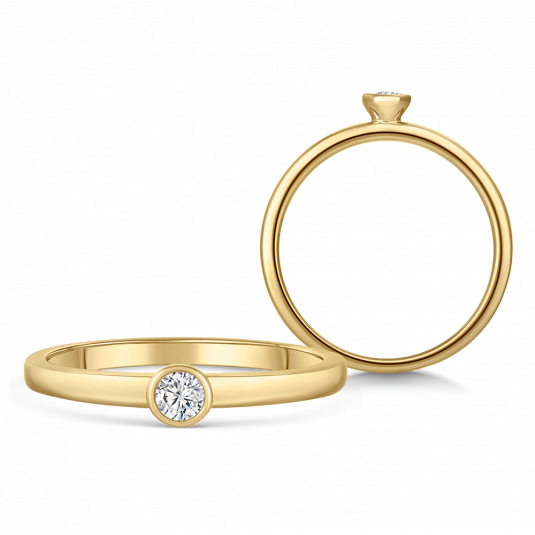 SOFIA DIAMONDS zlatý zásnubní prsten s diamantem 0,15 ct prsten BDRB00076YG