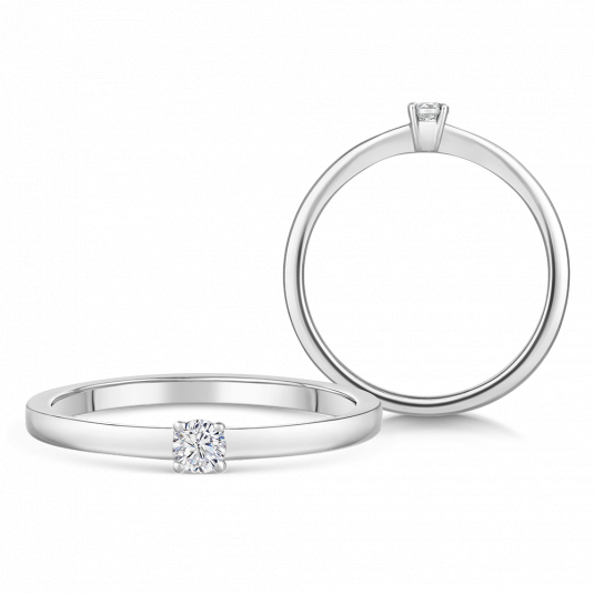 SOFIA DIAMONDS zlatý zásnubní prsten s diamantem 0,10 ct prsten BDRB00062WG