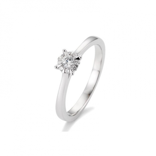 SOFIA DIAMONDS prsten z bílého zlata s diamantem 0,18 ct prsten BE41/05764-W