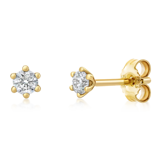 SOFIA DIAMONDS zlaté náušnice s diamanty 2 x 0,09 ct náušnice UDER21532Y-H-I1