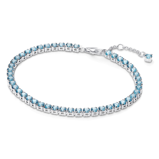 PANDORA tenisový Nadčasový světle modrý náramek náramek 591469C03