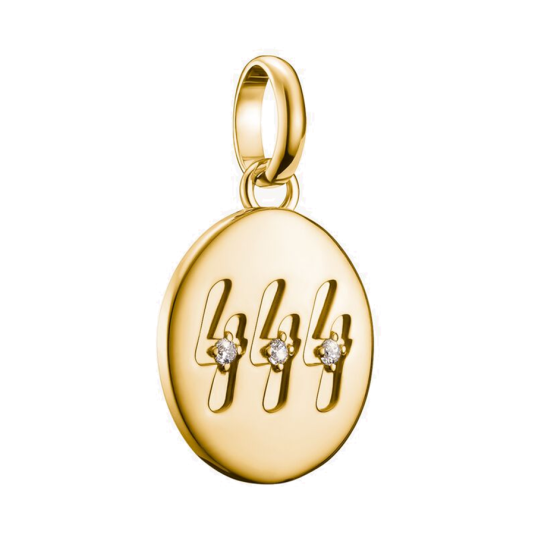 THOMAS SABO CONNECT přívěsek charm Angel number 444 with stones gold-plated přívěšek CC1251-414-14