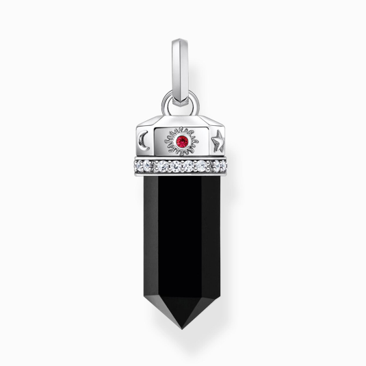 THOMAS SABO přívěsek Onyx in hexagon-shape and stones přívěšek PE955-641-11