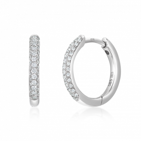 SOFIA DIAMONDS zlaté náušnice kruhy s diamanty 0,22 ct H/SI3 náušnice CK37000281855