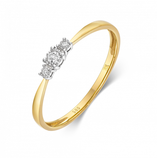 SOFIA DIAMONDS zlatý prsten s diamanty 0,044 ct prsten GEMBG29397-16