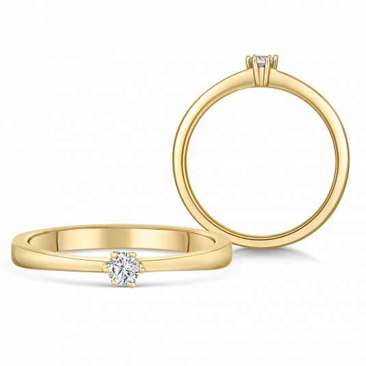 SOFIA DIAMONDS zlatý zásnubní prsten s diamantem 0,15 ct prsten BDRB00068YG