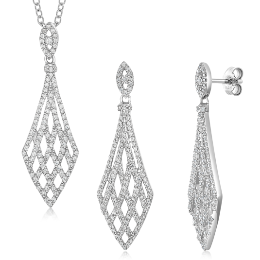 SOFIA stříbrný set náušnice a přívěsek šperkový set AEAE17755Z/R+AEAP12282Z/R