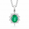 sofia zlatý prívesok smarag diamant PAK12157W