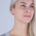 sofia strieborné náušnice AESOF AE13506WMOP/R modelka