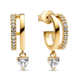 pandora pozlátené náušnice 263685C01