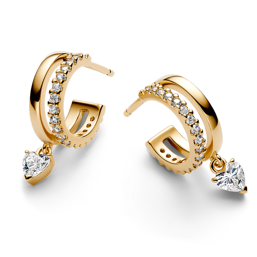 pandora pozlátené náušnice 263685C01_2