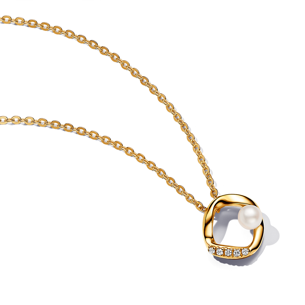 pandora pozlátený náhrdelník 363303C01 45