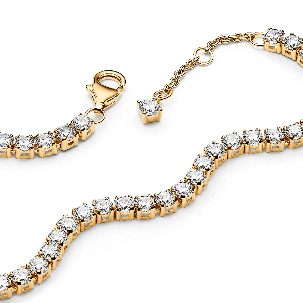 PANDORA gold-plated ring with clear zircons M-162999C01 PANDORA gold-plated ring with clear zircons M-162999C01