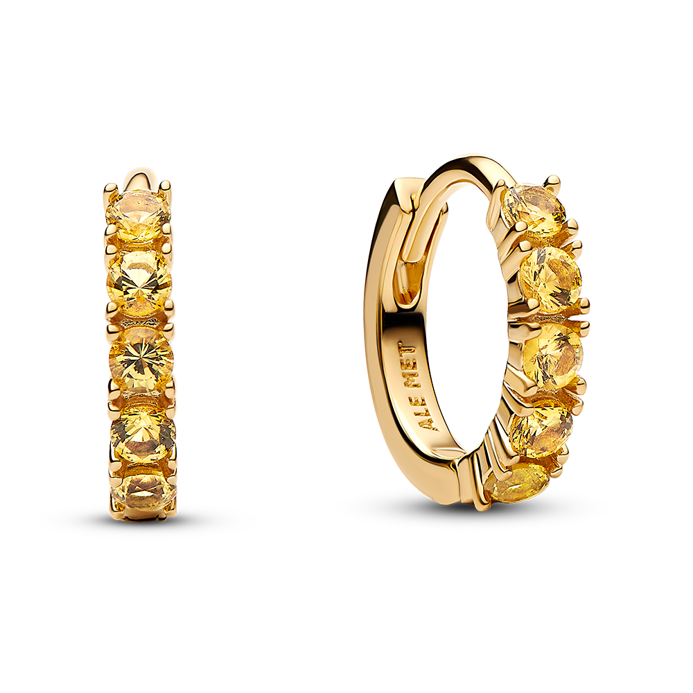 pandora pozlátené náušnice 263849C01