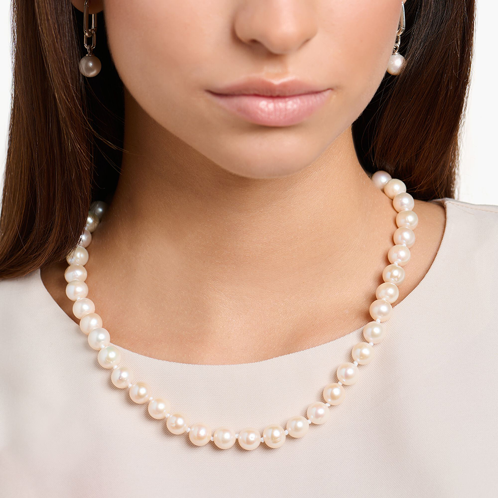 Thomas Sabo Sterling Silver Classic Mother of Pearl Necklace L45 -  Jewellery from Faith Jewellers UK