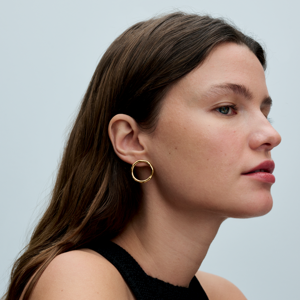 pandora pozlátené náušnice 263265C00_2