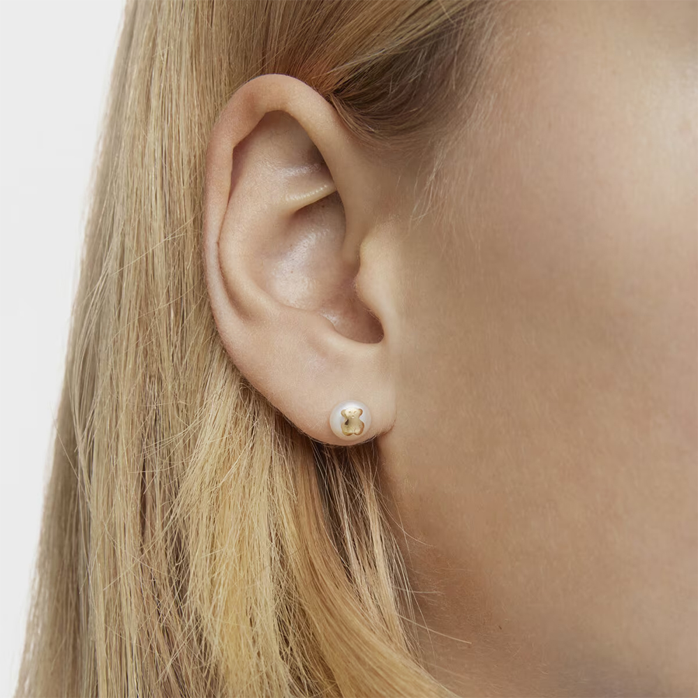 Gold tous bear earrings 2025