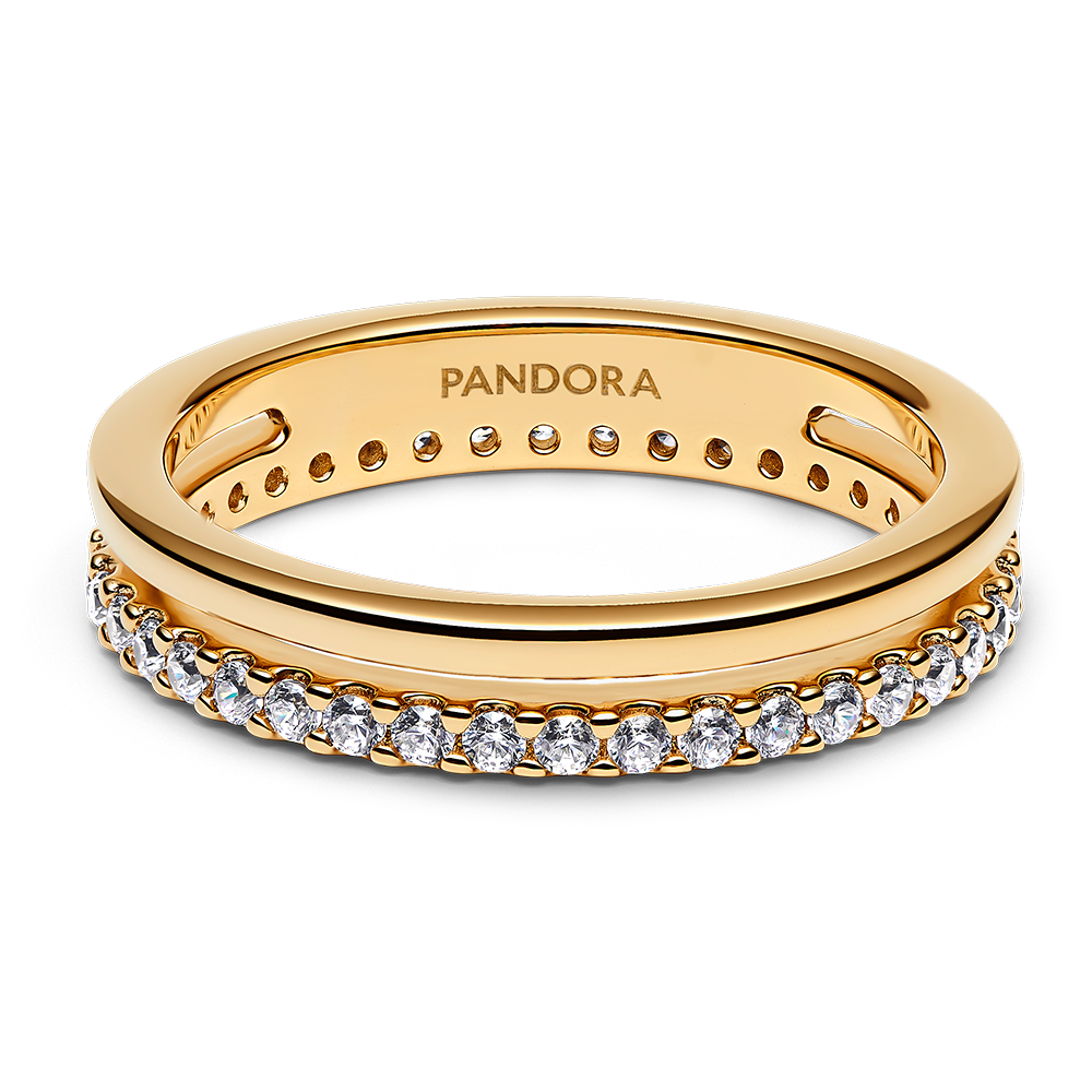 pandora pozlátený prsteň 163799C01_2