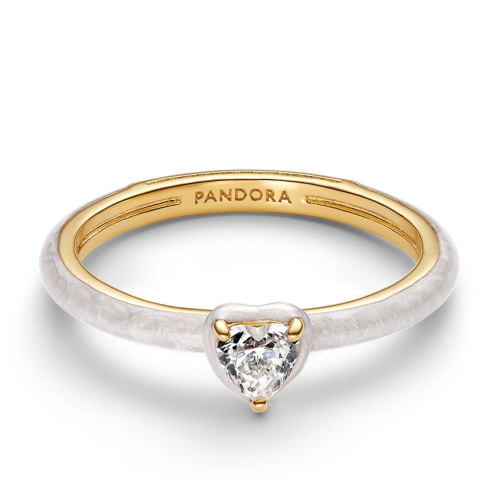 PANDORA ME gold-plated ring White Chakra M-163088C01